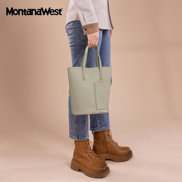 Small Bucket Purses for Women Top Handle Purses and Satchel Handbags with Cosmet - Picture 6 of 7